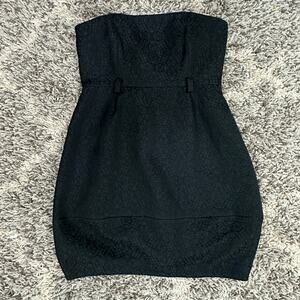 Theory Maryanna Puzzle Jacquard Textured Sheath Mini Little Black Dress 8 M LBD